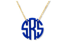 Load image into Gallery viewer, Acrylic Monogram Necklace, Circle Font