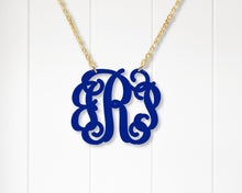 Load image into Gallery viewer, Acrylic Monogram Necklace, Vine Font