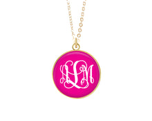 Load image into Gallery viewer, Hot Pink Monogram Necklace