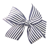 Load image into Gallery viewer, Navy and White Striped Bow, Interchangeable Bow for Clutch