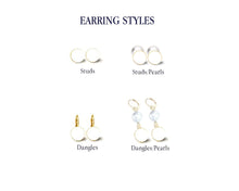 Load image into Gallery viewer, Navy Chinoiserie Earrings, Many Styles, Silver or Gold