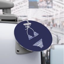 Load image into Gallery viewer, Luggage Tag - Preppy Striped Bikini
