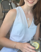 Load image into Gallery viewer, Navy Monogram Necklace