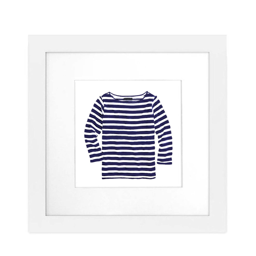 Art Print Framed - Striped Shirt