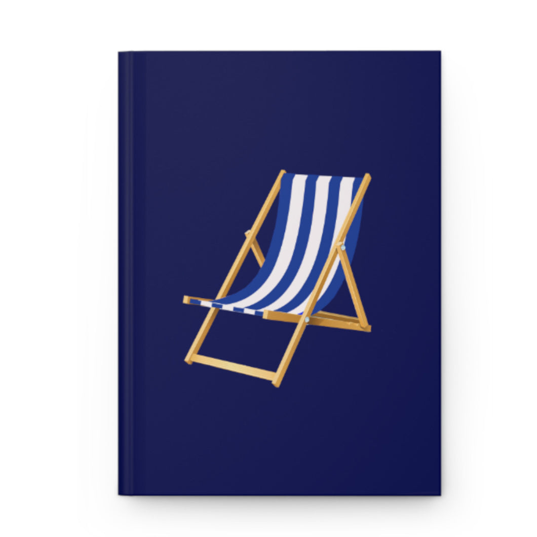 Beach Chair on Navy Notebook Journal