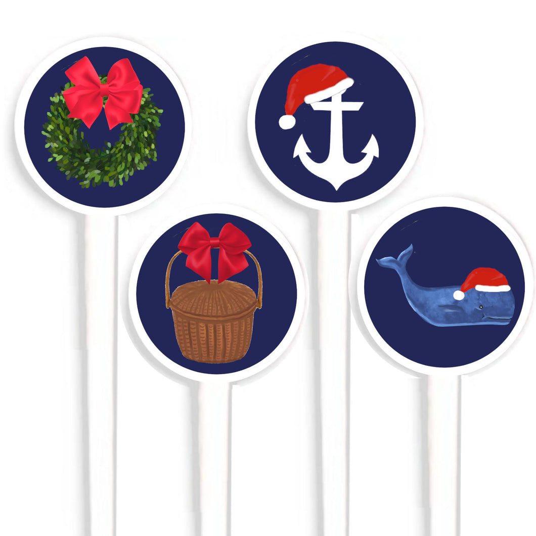 Swizzle Sticks - Coastal Christmas