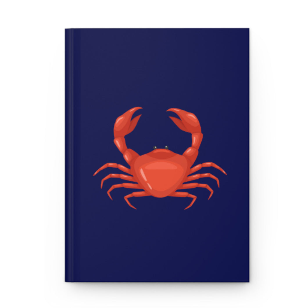 Crab on Navy Notebook Journal
