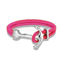 Load image into Gallery viewer, Anchor Rope Bracelet - Hot Pink
