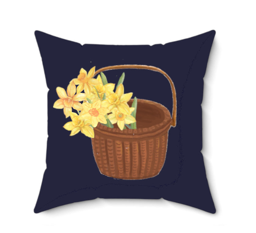 Pillow - Nantucket Basket with Daffodils