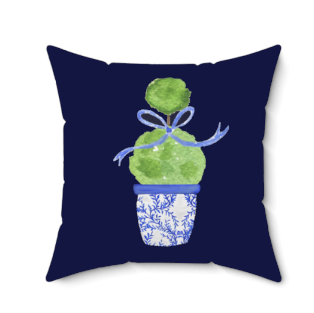 Pillow - Double Topiary with Bow