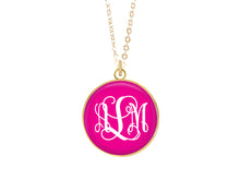 Load image into Gallery viewer, Hot Pink Monogram Necklace

