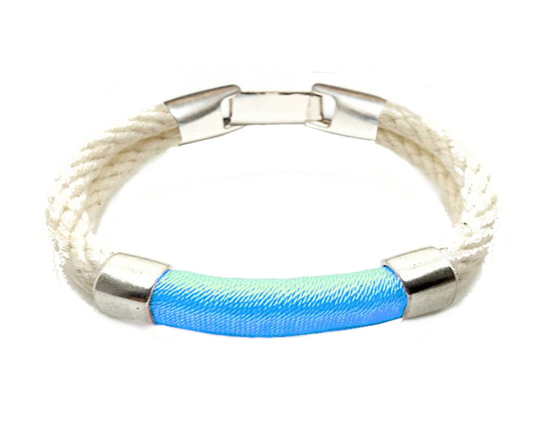 Nantucket Style Rope Bracelet - Aqua