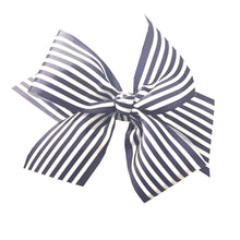Load image into Gallery viewer, Navy and White Striped Bow, Interchangeable Bow for Clutch
