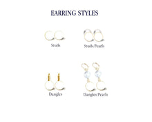 Load image into Gallery viewer, Navy Chinoiserie Earrings, Many Styles, Silver or Gold
