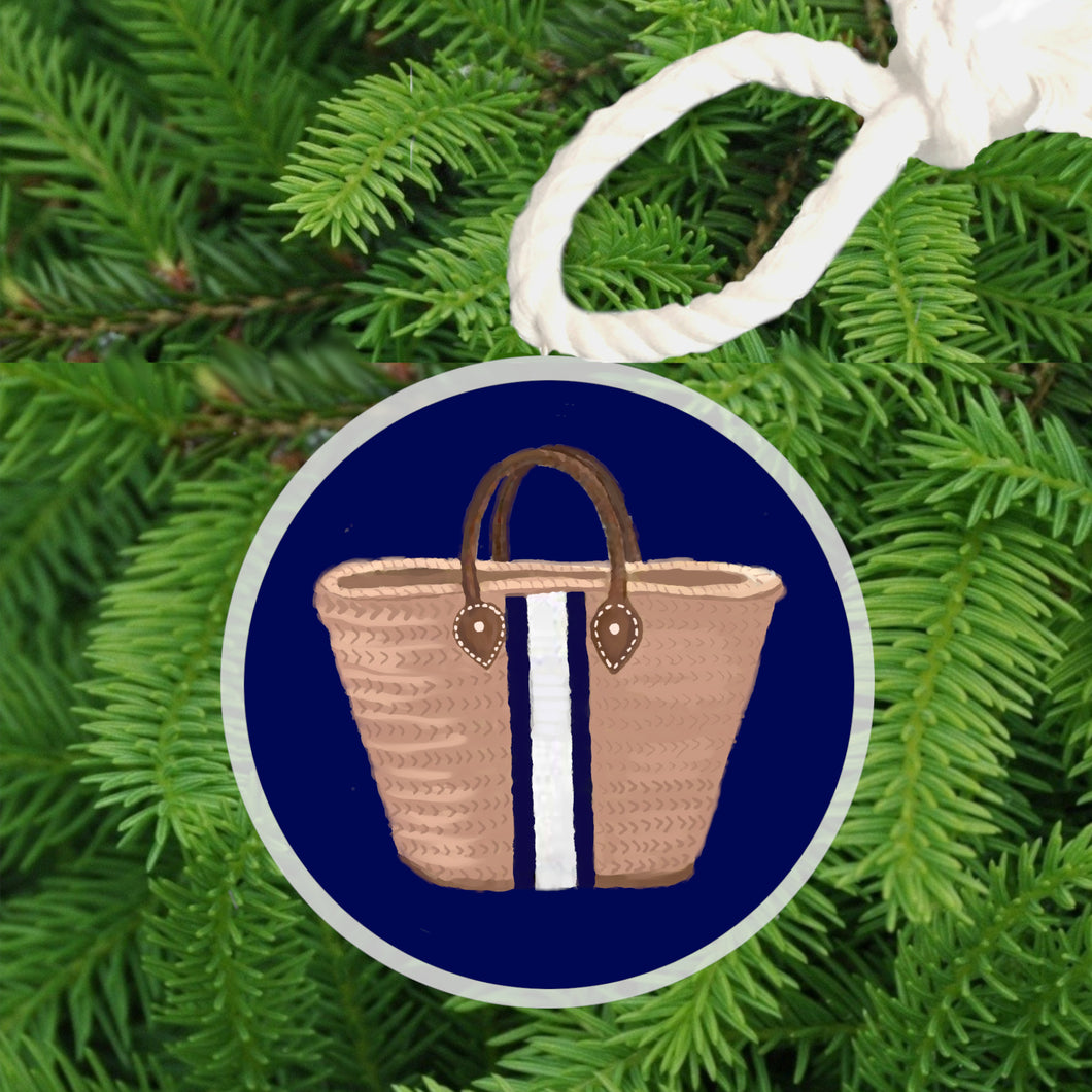 Christmas Ornament -  Straw Bag