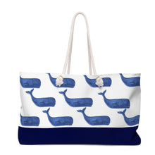 Load image into Gallery viewer, Rope Handle Tote Bag - Coastal Whales
