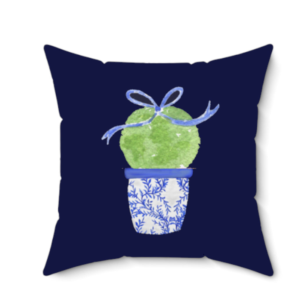 Pillow - Single Topiary with Bow